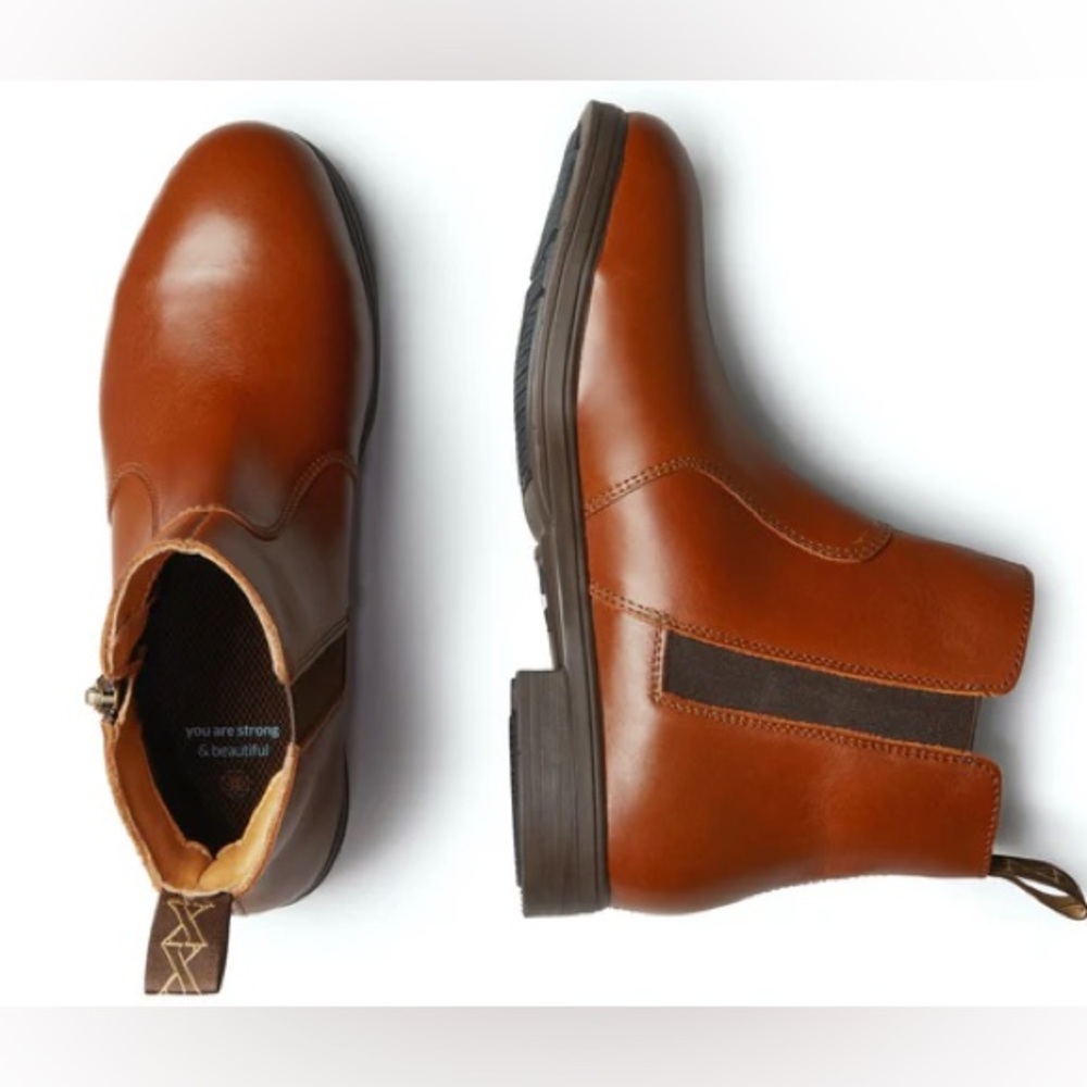 Stylish Tan Leather Ankle Boots